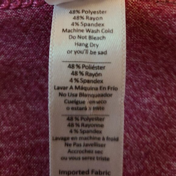 LULAROE HIGH LOW SHORT SLEEVE SIMPLY COMFORT PULLOVER BURGUNDY SHADE SIZE 3XL - Picture 6 of 7